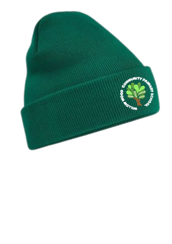 Willow Wood Community Primary School Bottle Green Knitted Hat