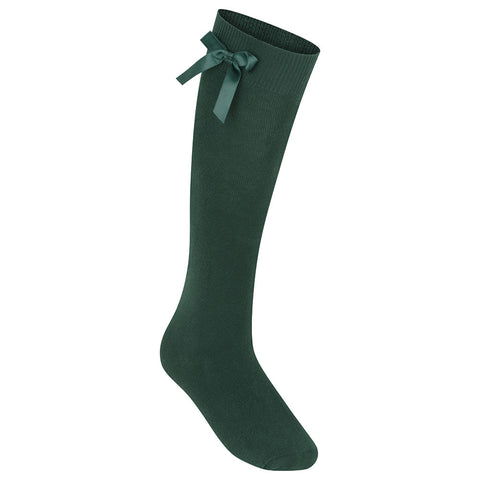 Bottle Green Zeco Bow Socks