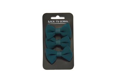 Pack of 3, Bottle Green Hair Bows