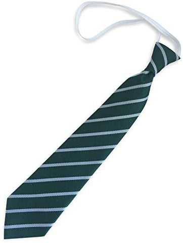 The Independent Grammar School : Durham Bottle Green / White Stripe Elastic Tie