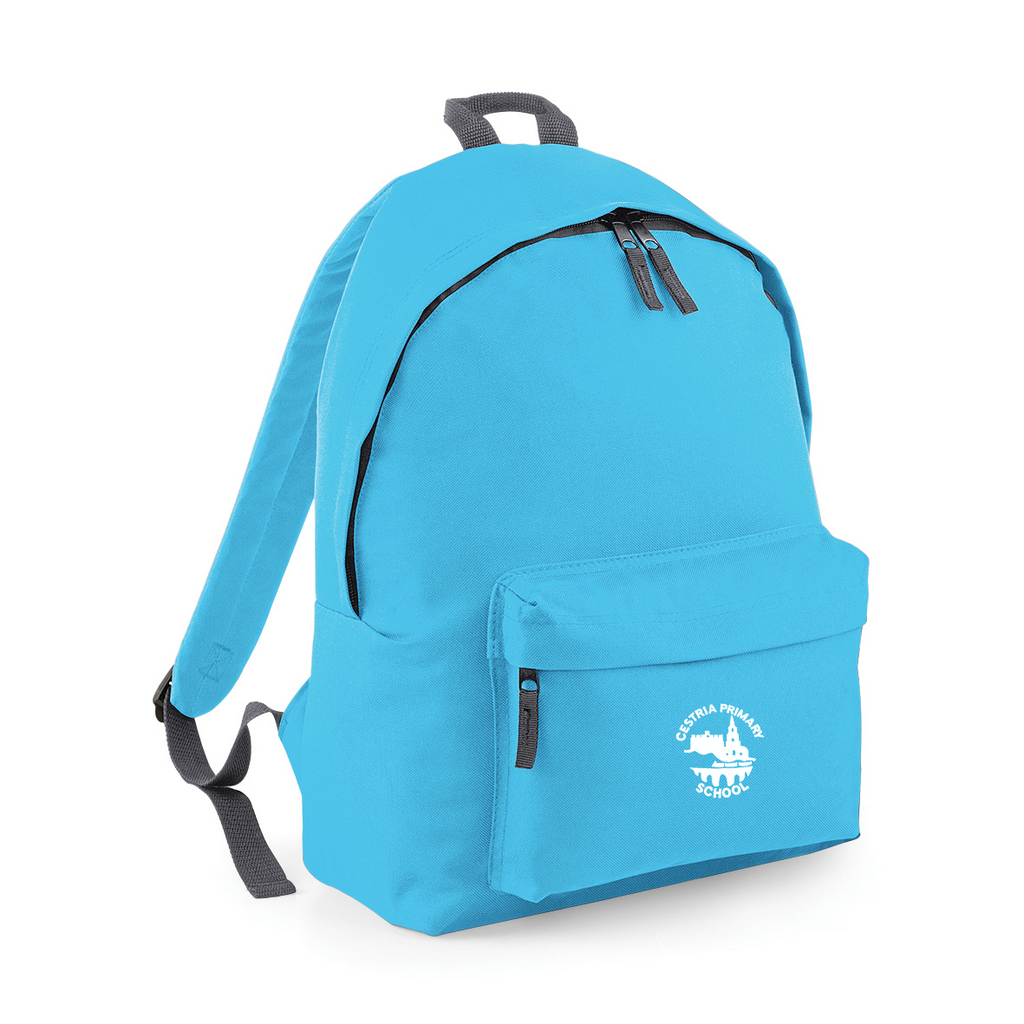 Cestria Primary School Surf Blue Graphite Grey Backpack Little