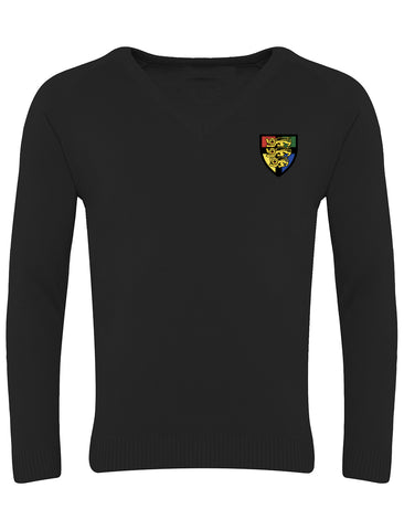 Hetton School Black V-Neck Sweatshirt (Years 10 & 11)