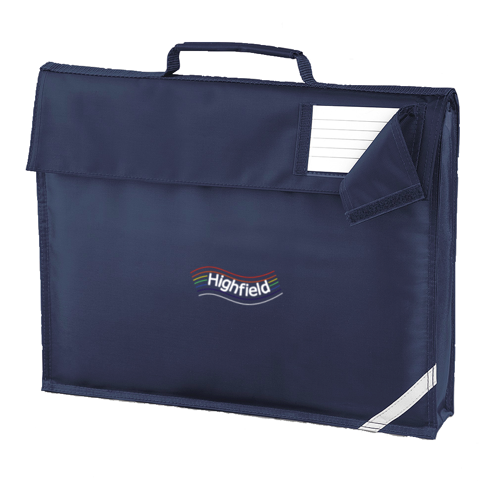 Navy top book bag