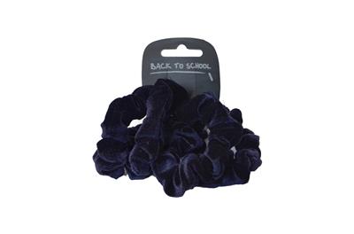 Navy Velvet Scrunchie Set