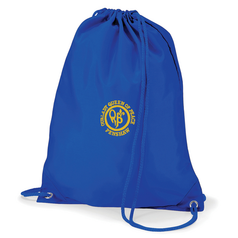 Our Lady Queen Of Peace Catholic School - Penshaw Royal Blue Gym Bag