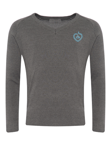 Sacred Heart Catholic High School Grey V-Neck Jumper (Year 11)