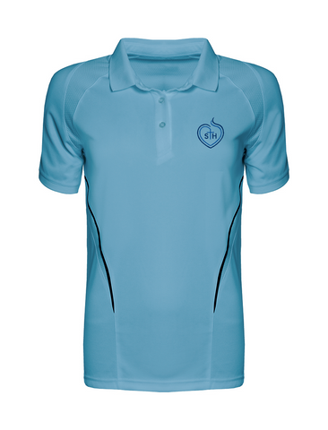 Sacred Heart Catholic High School For Girls Sky Blue/Navy P.E. Polo