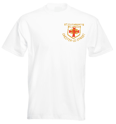 St Cuthberts R.C. Primary School Chester-le-Street White P.E. T-Shirt