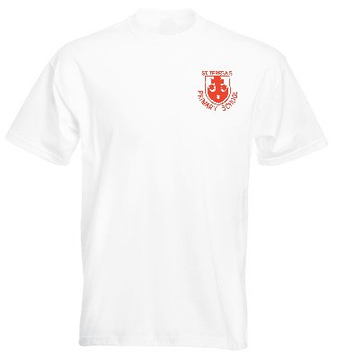 St Teresa's Catholic Primary School White P.E. T-Shirt