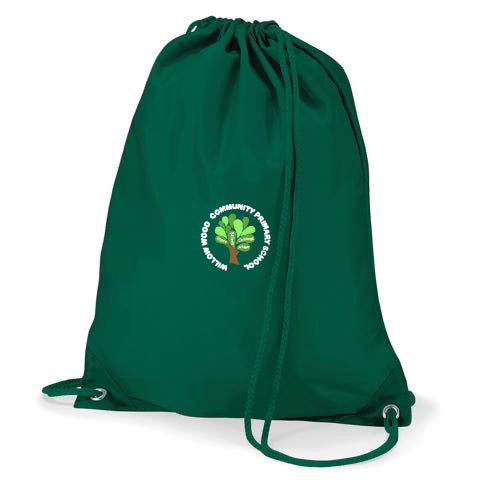 Willow Wood Community Primary School Bottle Green Gym Bag
