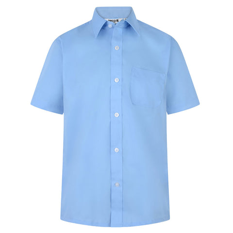 Single pack of Boys Blue Short Sleeve Shirt.