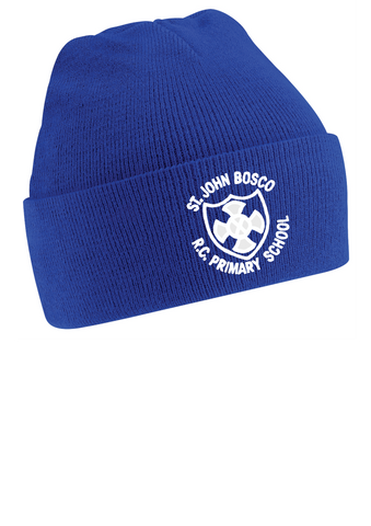 St John Bosco R.C. Primary School Royal Blue Knitted Hat