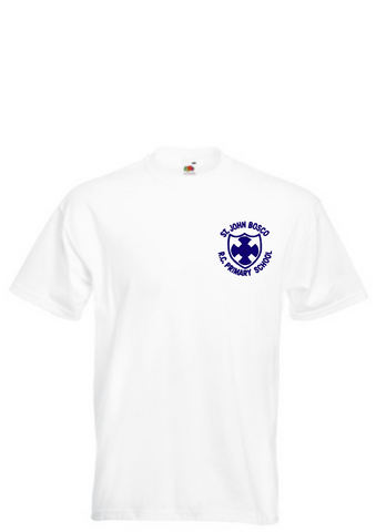 St John Bosco R.C. Primary School White P.E. T-Shirt