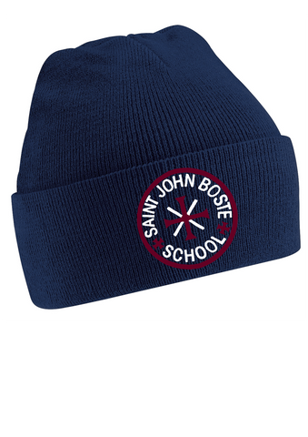 St John Boste R.C. Primary School Navy Knitted Hat