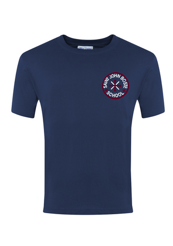 St John Boste R.C. Primary School Navy P.E. T-Shirt