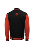 Barbara Priestman Academy Back of Jet Black / Fire Red Varsity Jacket