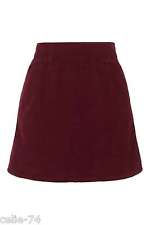 Burgundy A Line Skirt