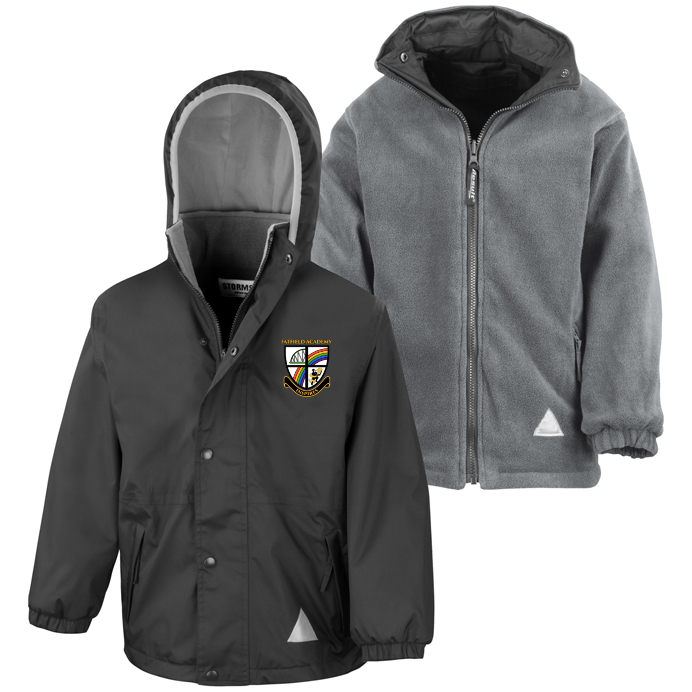 Black waterproof school coat outlet