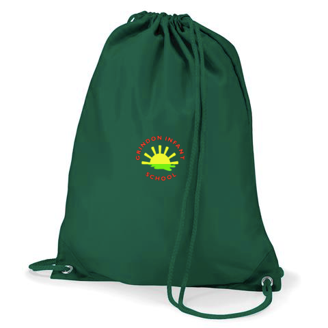 Grindon Infant School Bottle Green Gym Bag