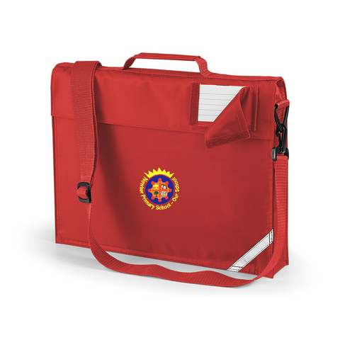 Newker Primary School Red Book Bag With A Shoulder Strap
