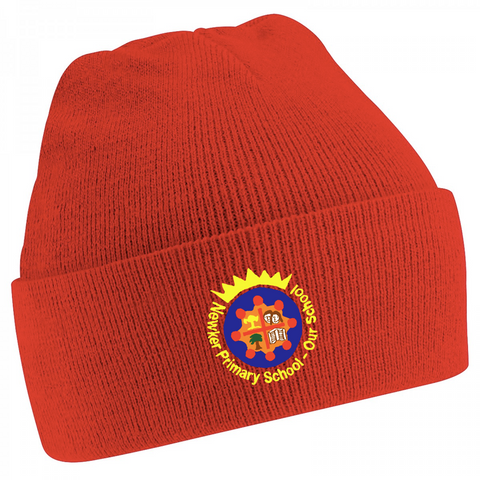 Newker Primary School Red Knitted Hat
