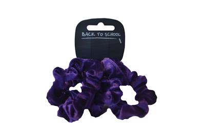 Purple Velvet Scrunchie Set