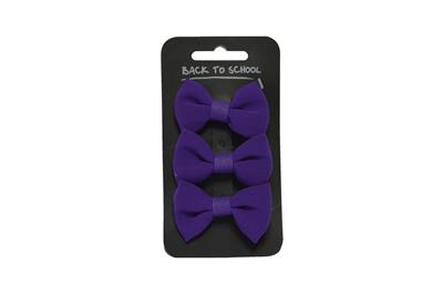 Pack of 3, Purple Hair Bows