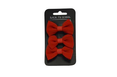 Pack of 3, Red Hair Bows
