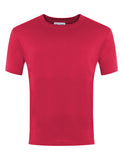 Plain Red Round Neck P.E. T-Shirt