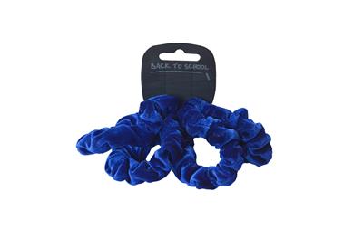 Royal Blue Velvet Scrunchie Set