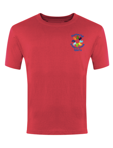 Shotton Hall Primary School Sports Red P.E. T-Shirt