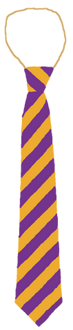 St Joseph's R.C. Primary School - Sunderland Purple/Gold Stripe Elastic Tie