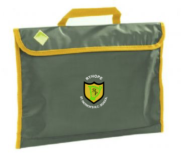 St Patrick's R.C. Primary School - Ryhope Bottle Green / Gold Stripe Book Bag