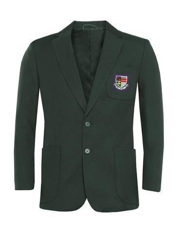 St Robert Of Newminster Catholic School Boys Bottle Green Blazer - Purple Badge