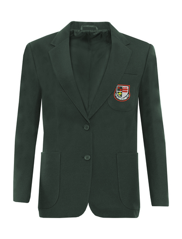 St Robert Of Newminster Catholic School Girls Bottle Green Blazer - Red Badge