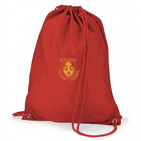 St Teresa's Catholic Primary School Red Gym Bag