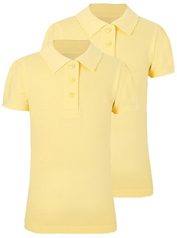 Twin Pack of Girl's Yellow Polo's